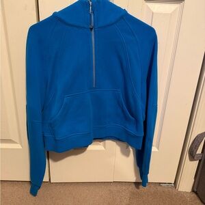 Lululemon Poolside Blue Half Zip Scuba Jacket